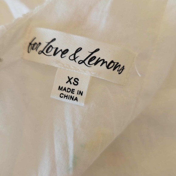 For Love Lemons Floral‎ Ruched Corset Mini Dress Coquette Lace Up XS - Picture 14 of 16